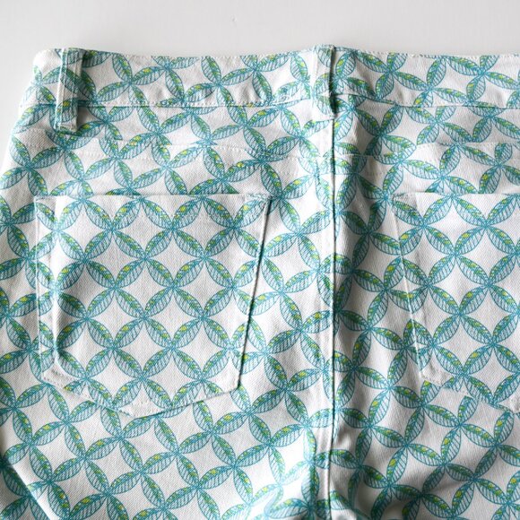 VINEYARD VINES Blue Green White Denim Straight Leg Jeans - Size 4 - Picture 5 of 9